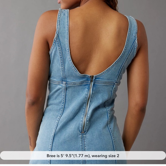 American Eagle Outfitters Blue Midi Dress - Picture 3 of 5